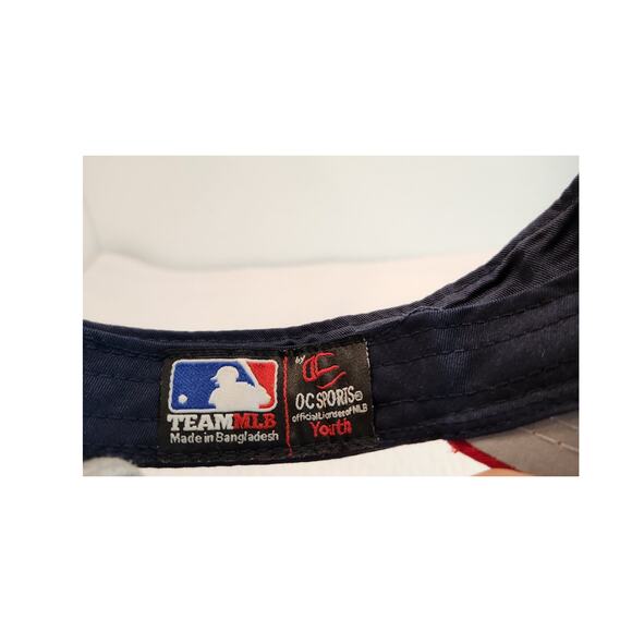 Atlanta Braves Youth MLB Visor by OC Sports - Red & Navy Adjustable Hat to women - Picture 4 of 4